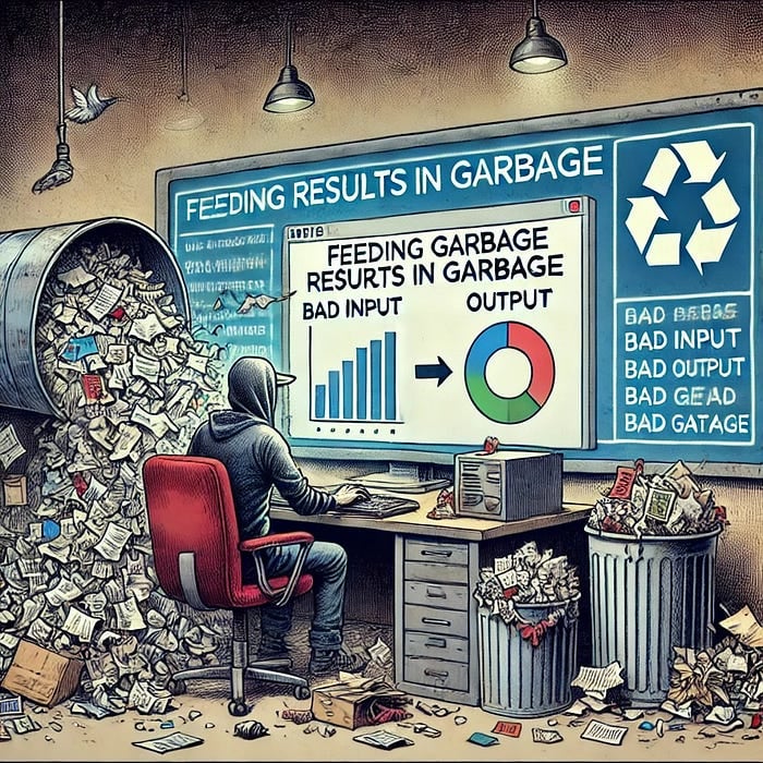 An AI generated image of garbage in an article which is about AI but is not garbage