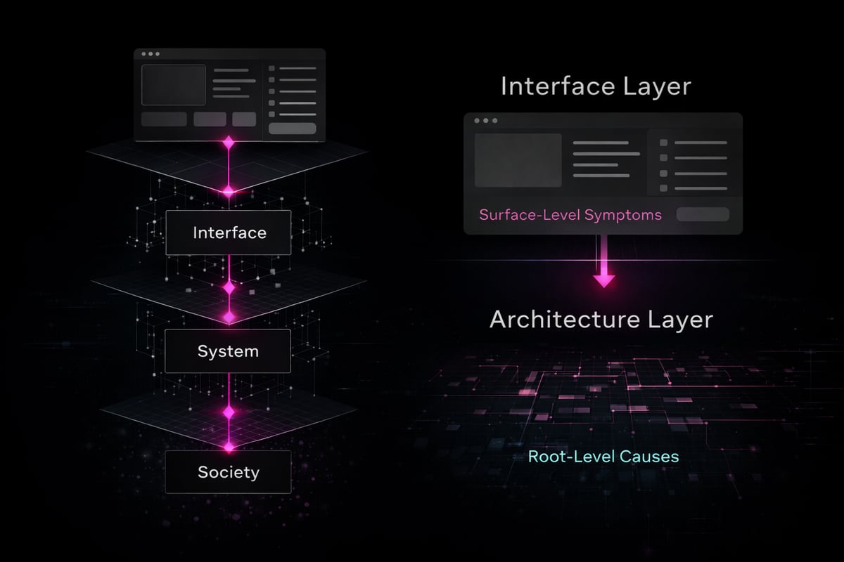 Surface friction is rarely a UI problem.
It is usually an architectural misalignment surfacing at the interface.
