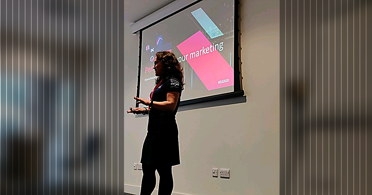 Dilyana speaking at Scottish Summit.