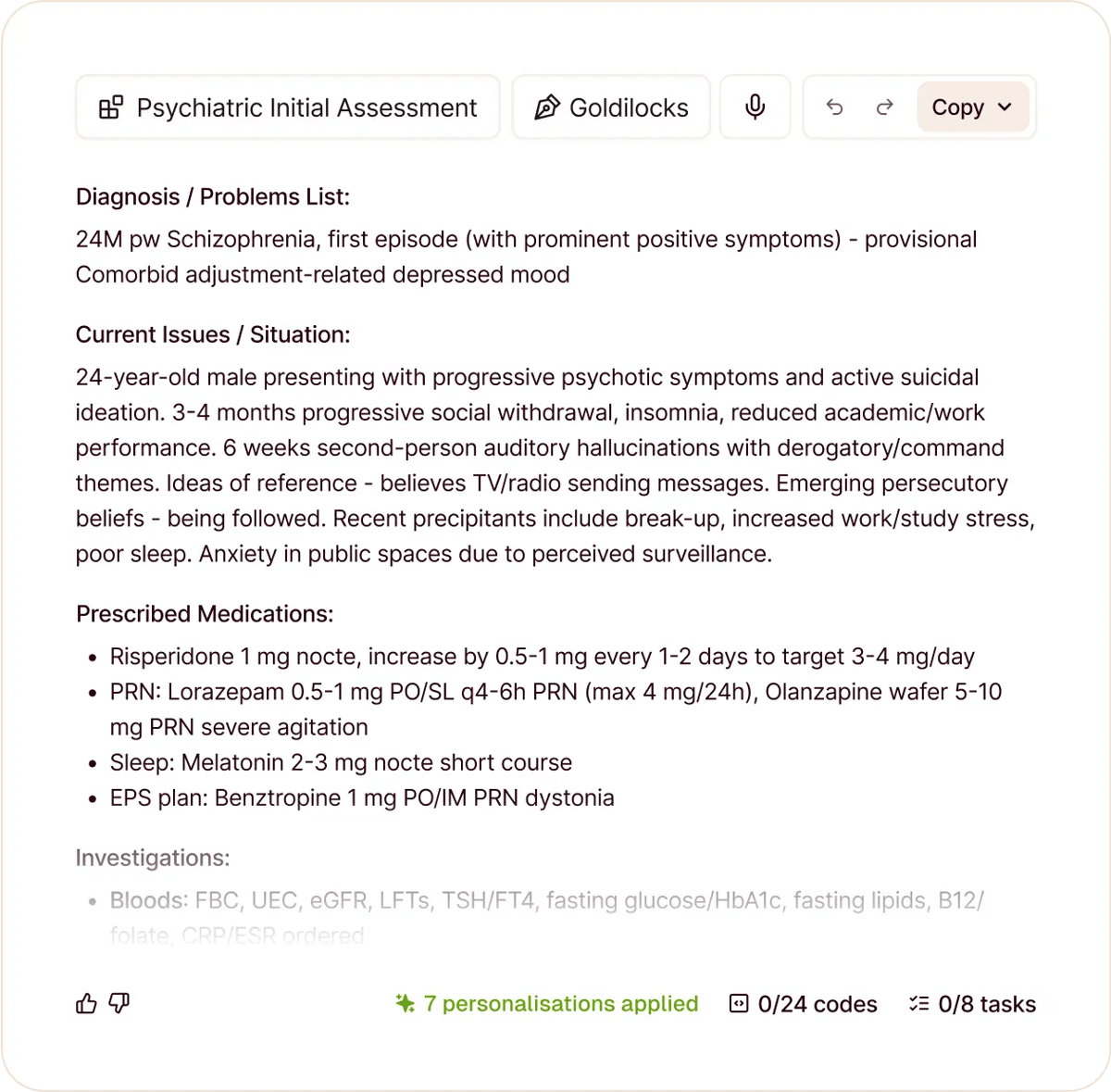 Heidi Health © An AI scribe for clinical documentation that incorporates clinician review to refine outputs, adding a layer of reliability that automation alone cannot provide.