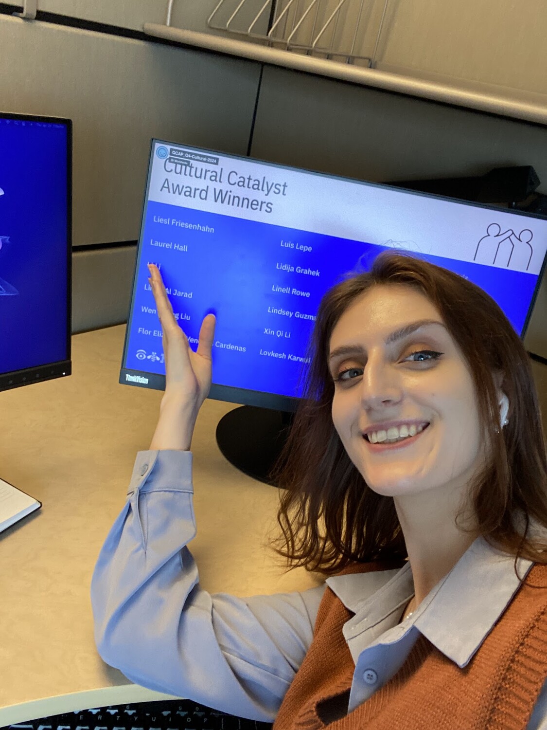 Virtually accepting the Culture Catalyst Award