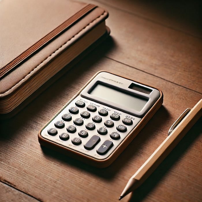 An AI generated image of a pocket calculator in an article which talks about the pitfalls of using AI