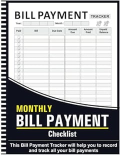 Bill Tracker Notebook: Monthly Bill Payment Checklist - 8.5" x 11" 100+ Pages