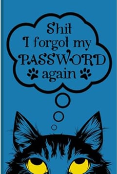 Password logbook with alphabetical tabs: funny Organizer for Usernames, Logins, Website and Email