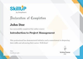 Introduction to Project Management