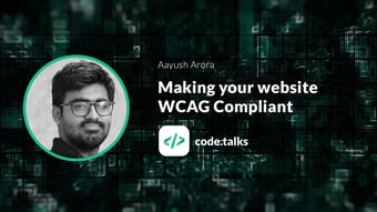 Video: code.talks 2018 Making your website WCAG Compliant