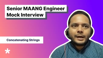 Video: Concatenating Strings Mock Interview (Senior MAANG Engineer)