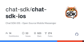 Link: GitHub - chat-sdk/chat-sdk-ios: Chat SDK iOS - Open Source Mobile Messenger