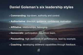 Article: Lorenzo Conti on LinkedIn: What's your leadership style? Check this out!  - -  Daniel Goleman’s…