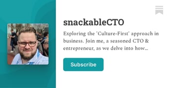 Article: snackableCTO | Adrian Stanek | Substack