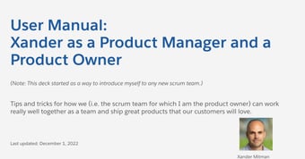 Link: User Manual: Xander as a Product Manager