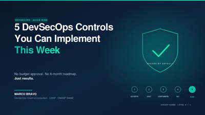 Article: 5 DevSecOps Controls You Can Implement This Week