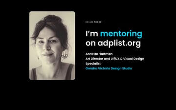 Link: ADPList: Get mentored by Annette Hartman on ADPList