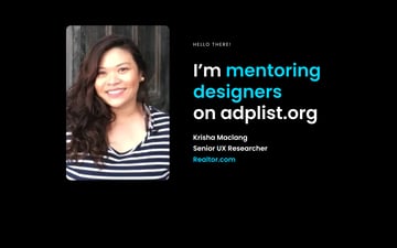 Link: ADPList: Get mentored by Krisha Maclang on ADPList