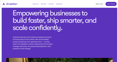 Link: Amphion | Product Innovation Studio - From Strategy to Launch in Weeks