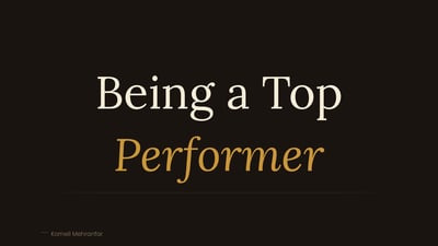 Article: Becoming a Top Performer Isn't About Output