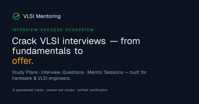 Link: Crack VLSI interviews — from fundamentals to offer