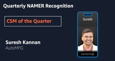Link: Honored and humbled to be recognized as CSM of the Quarter for North America!. | Suresh Kannan | 86 comments