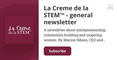 Article: La Creme de la STEM™ - general newsletter | Marion - La Creme de la STEM™ | Substack
