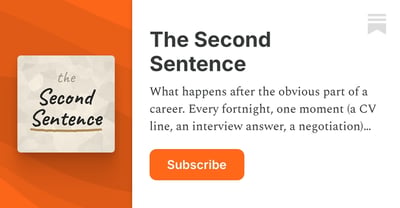 Article: The Second Sentence | Shaikh Noman | Substack