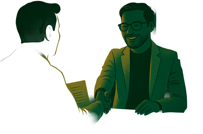 Handshake illustration